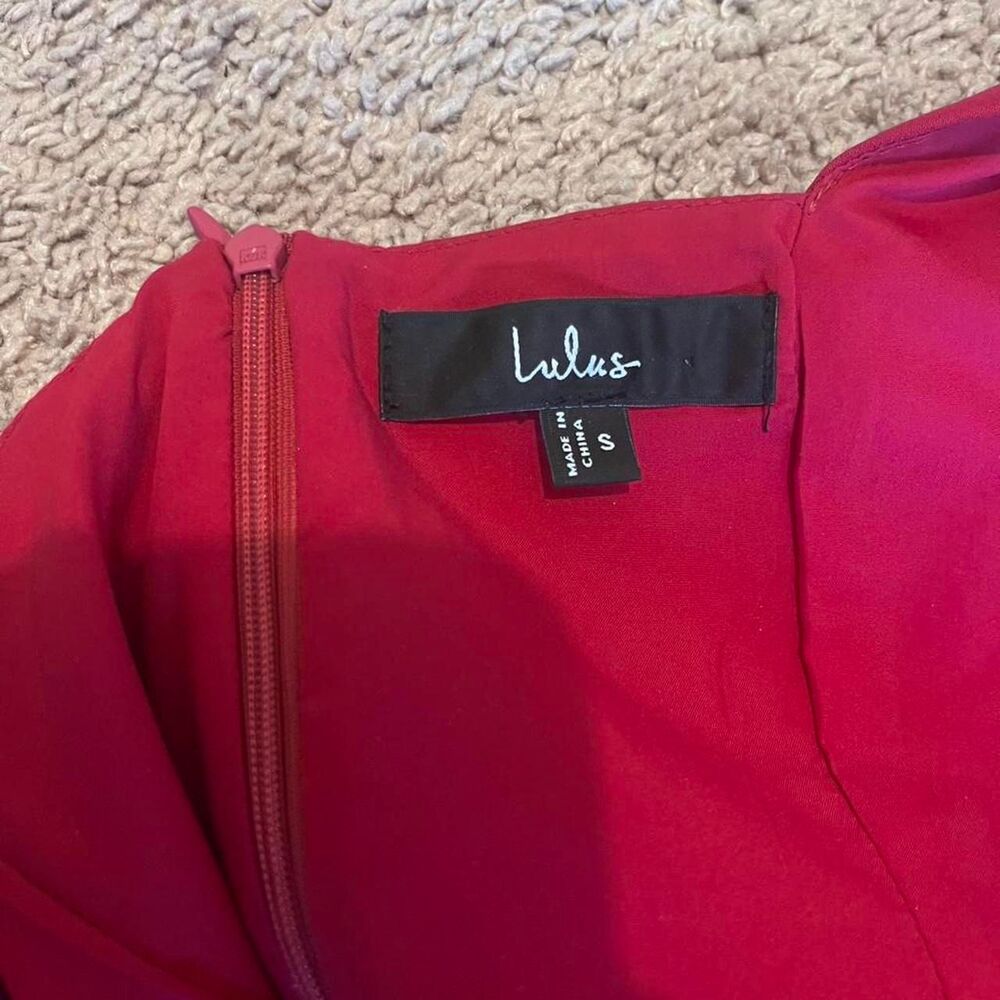 Lulus Women's Red and Pink Dress - Picture 4 of 4